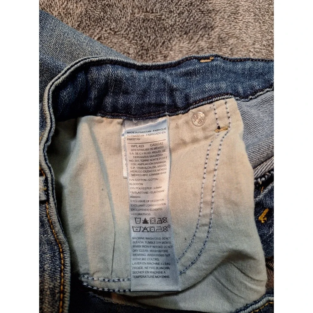 Signature Levis Strauss‎ Mid Rise Boot Cut Jeans Womens 16M Med Wash Western...